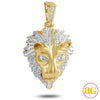 14KY 1.35 CTW DIAMOND LION HEAD PENDANT