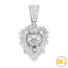 10KW 0.35CTW DIAMOND LION HEAD PENDANT