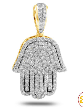 14KY 3.75CTW DIAMOND 'HAMZA' PENDANT