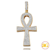 10KY 2.65CTW DIAMOND ANKH CROSS PENDANT