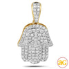 14KY 1.50CTW DIAMOND HAMZA PENDANT