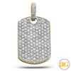 14KY 4.75CTW DIAMOND DOG TAG PENDANT