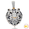 10KY 3.25CTW DIAMOND TIGER HEAD PENDANT