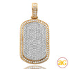 10KY 3.50CTW DIAMOND 3-D DOGTAG PENDANT