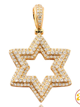 14KY 2.05CTW DIAMOND 'STAR OF DAVID' PENDANT