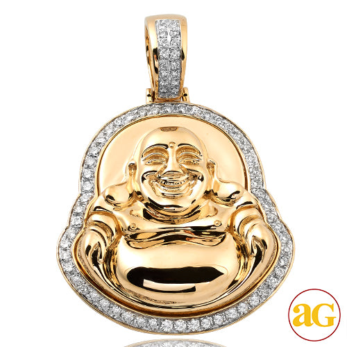 10KY 2.00CTW DIAMOND FAT BUDDHA PENDANT