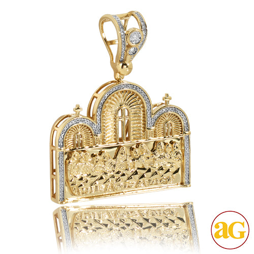 10KY 0.50CTW DIAMOND LAST SUPPER PENDANT