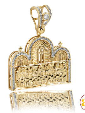 10KY 0.50CTW DIAMOND LAST SUPPER PENDANT