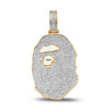 10KY 1.50CTW DIAMOND GORILLA FACE PENDANT