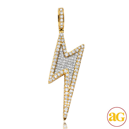 10KY 6.20CTW DIAMOND LIGHTNING BOLT PENDANT