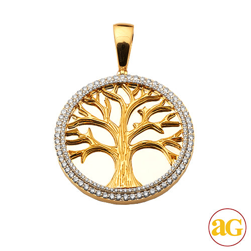 10KY 1.75CTW DIAMOND &apos;TREE OF LIFE&apos; PENDANT - MIRR