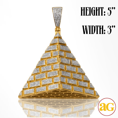 10KY 1.25CTW DIAMOND MICROPAVE EGYPTIAN PYRAMID