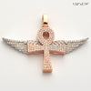 14KR+W TWO TONE 1.65CTW DIAMOND ANKH CROSS WITH