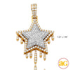 10KY 3.80CTW DIAMOND DRIPPING STAR PENDANT