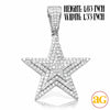 14KW 2.65CTW DIAMOND THREE TIERED STAR PENDANT