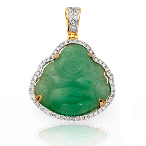 10KY 0.50CTW DIAMOND BUDDHA PENDANT