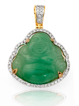 10KY 0.50CTW DIAMOND BUDDHA PENDANT