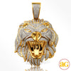 10KY 12.75CTW DIAMOND LION HEAD PENDANT