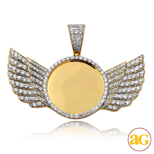 10KY 3.35CTW DIAMOND ROUND MEMORY PENDANT