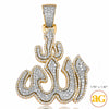 10KY+W TWO TONE 2.75CTW DIAMOND &apos;ALLAH&apos; PENDANT