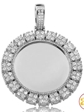 14KW 3.10CTW DIAMOND MEMORY PENDANT - ROUND