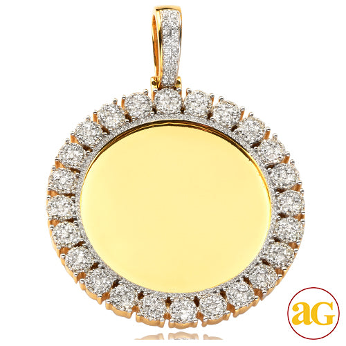 10KY 3.85CTW DIAMOND MEMORY PENDANT - ROUND