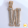 10KY+W 4.85CTW DIAMOND TWO TONE INITIAL PENDANT