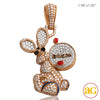 14KR 2.50CTW DIAMOND BATTERY RABBIT PENDANT