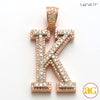 10KR+W 1.70CTW DIAMOND TWO TONE INITIAL PENDANT