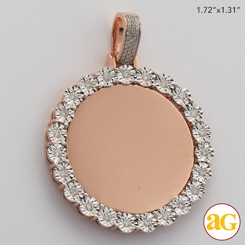 10KR 0.55 CTW DIAMOND ROUND MEMORY PENDANT