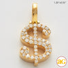 10KY 1.15CTW DIAMOND $ DOLLAR SIGN PENDANT