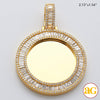 14KY 5.50CTW BAGUETTE DIAMOND MEMORY PENDANT