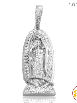 14KW 1.05CTW DIAMOND VIRGIN MARY PENDANT