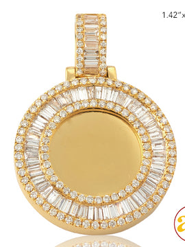 14KY2.60CTW BAGUETTE DIAMOND MEMORY PENDANT