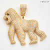 10KY 2.00CTW DIAMOND GORILLA PENDANT