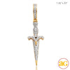 14KY 0.25CTW DIAMOND DAGGER PENDANT