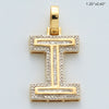 10KY 0.40CTW BAGUETTE DIAMOND INITIAL PENDANT