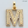 10KY 0.65CTW BAGUETTE DIAMOND INITIAL PENDANT