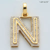 10KY 0.60CTW BAGUETTE DIAMOND INITIAL PENDANT