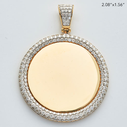 10KY 4.25CTW DIAMOND ROUNDED EDGE MEMORY PENDANT