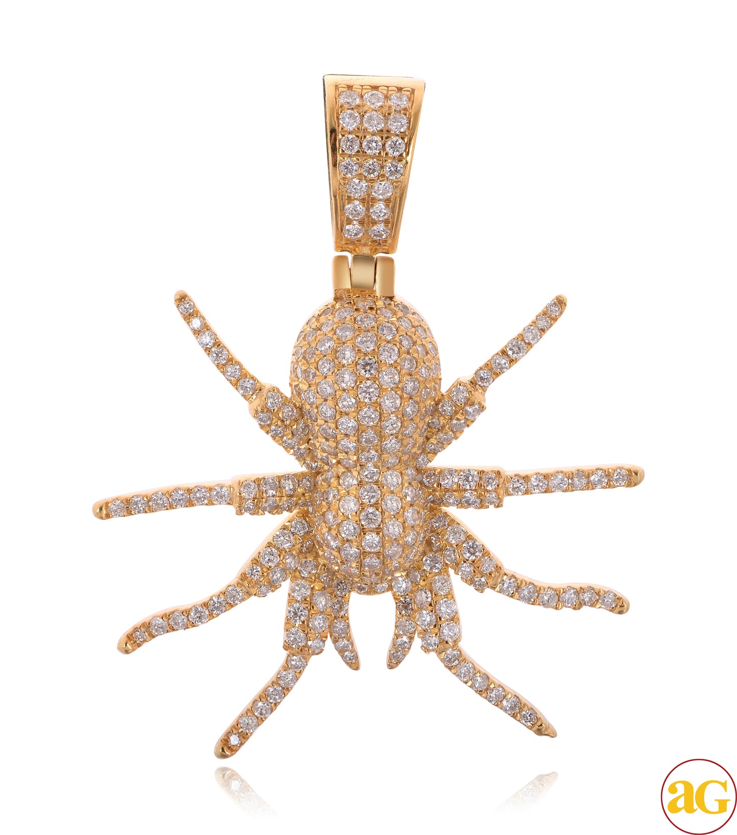 10KY 1.25CTW DIAMOND SPIDER PENDANT