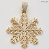 10KY 1.40CTW DIAMOND SNOWFLAKE PENDANT