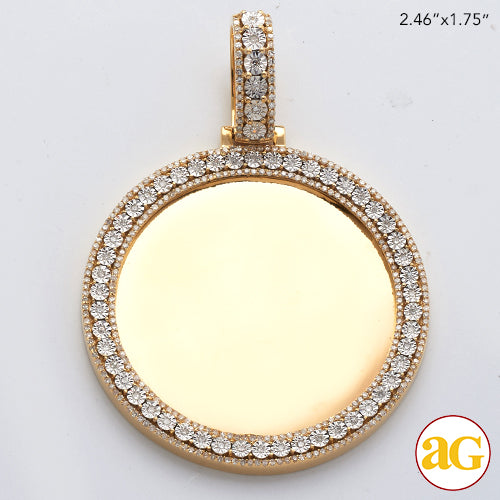 10KY 1.20CTW ILLUSION SET DIAMOND MEMORY PENDANT