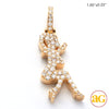 14KY 0.40CTW DIAMOND DANCING LADY PENDANT