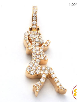 14KY 0.40CTW DIAMOND DANCING LADY PENDANT