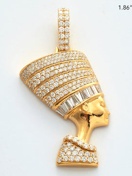 14KY 2.50CTW BAGUETTE DIAMOND NEFERTITI SIDEWAYS