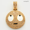 10KY 0.85CTW DIAMOND EYE ROLL EMOJI PENDANT