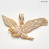 10KY 4.50CTW DIAMOND FLYING BALD EAGLE PENDANT