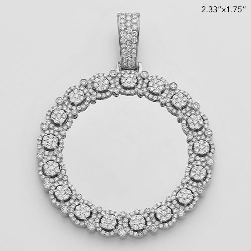 10KW 3.10CTW DIAMOND ROUND CLUSTER MEMORY PENDANT