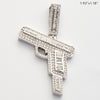 14KW 1.75CTW BAGUETTE DIAMOND GUN PENDANT